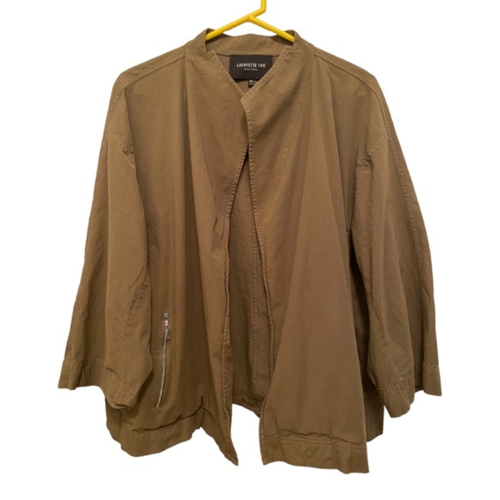 Lafayette‎ 148 Army Green Open Front Jacket Size XXL